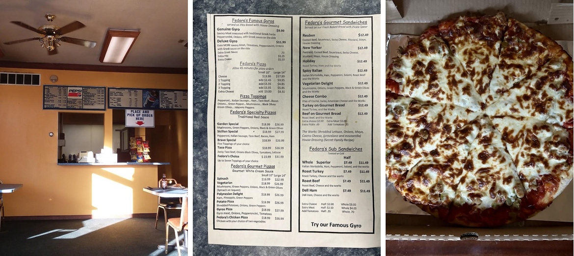 Fedora's Pizza & Gyros Menu